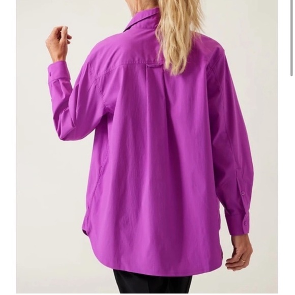NWT Athleta oversized poplin top - Picture 2 of 7